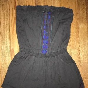 Strapless romper